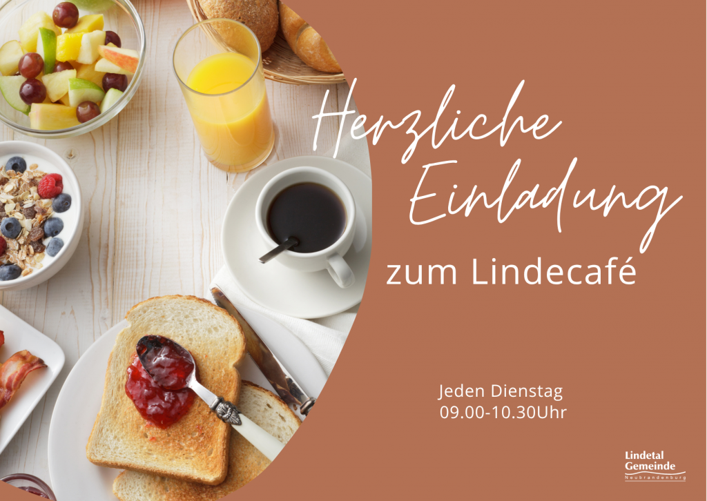 Herzliche Einladung zum Lindecafé.
Jeden Dienstag 09:00 - 10:30 Uhr.
